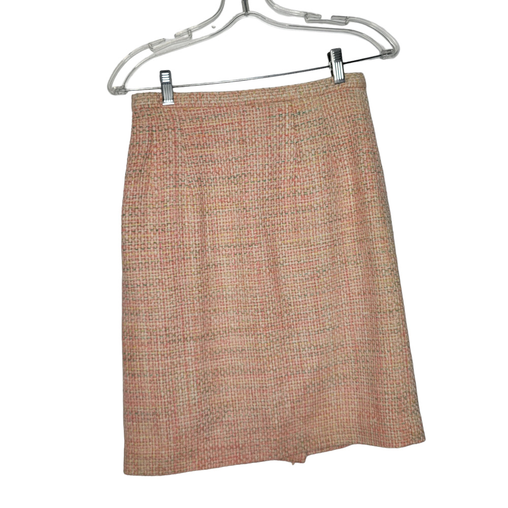 Pendleton Silk Skirt Woven Pink Pencil Spring Easter Preppy Women 6